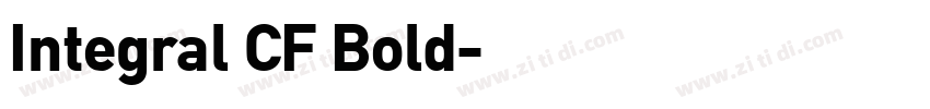 Integral CF Bold字体转换